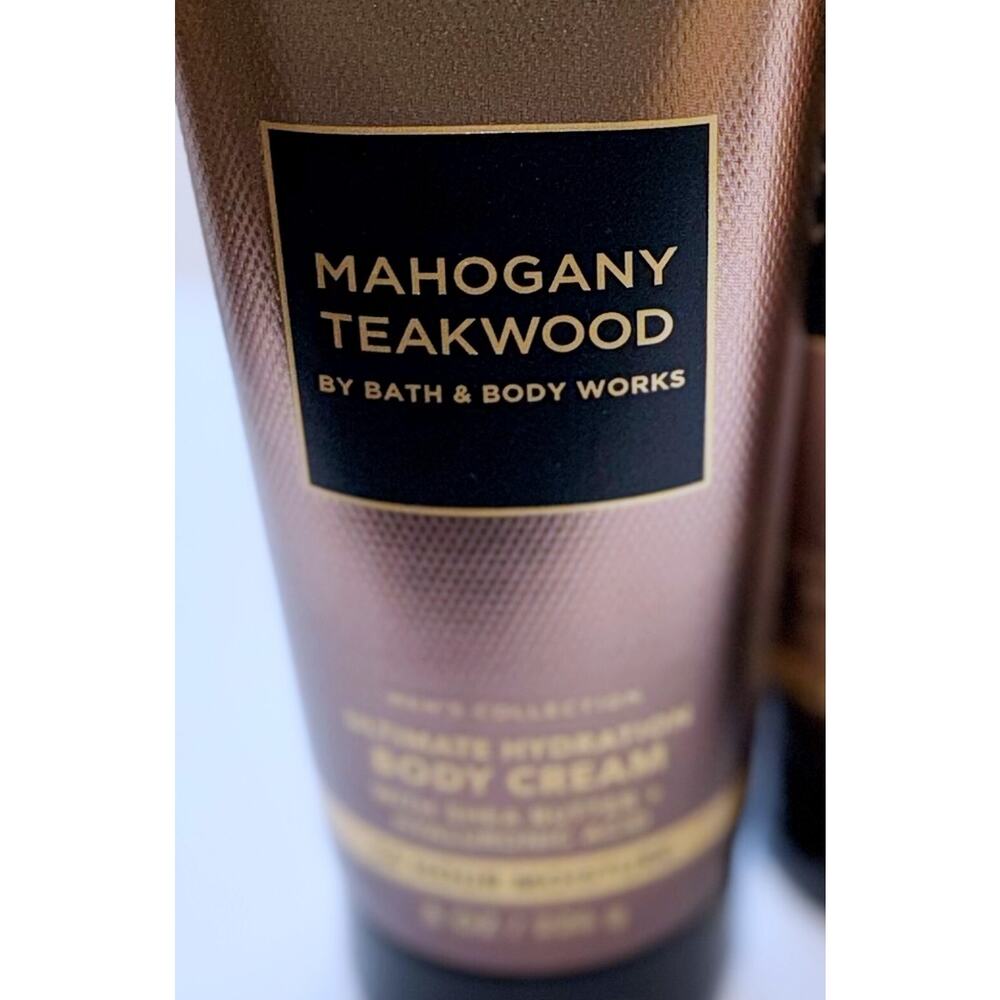 Bath & Body Works Mahogany Teakwood for MEN 8oz Ultimate Hydration Body Cream x3 - Picture 3 of 5